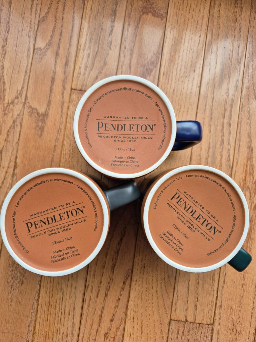 Pendleton National Parks collectible Mugs Stonewear Set Of 3 Blue, Grey & Green - Picture 7 of 10